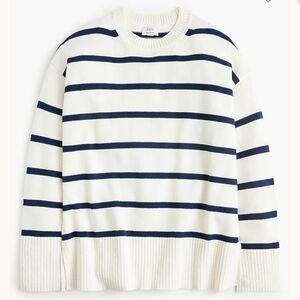NWT J. Crew Wide Hem Striped Crewneck Sweater M